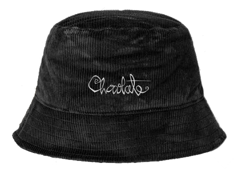 CHOCOLATE 94 SCRIPT CORD BUCKET HAT BLACK