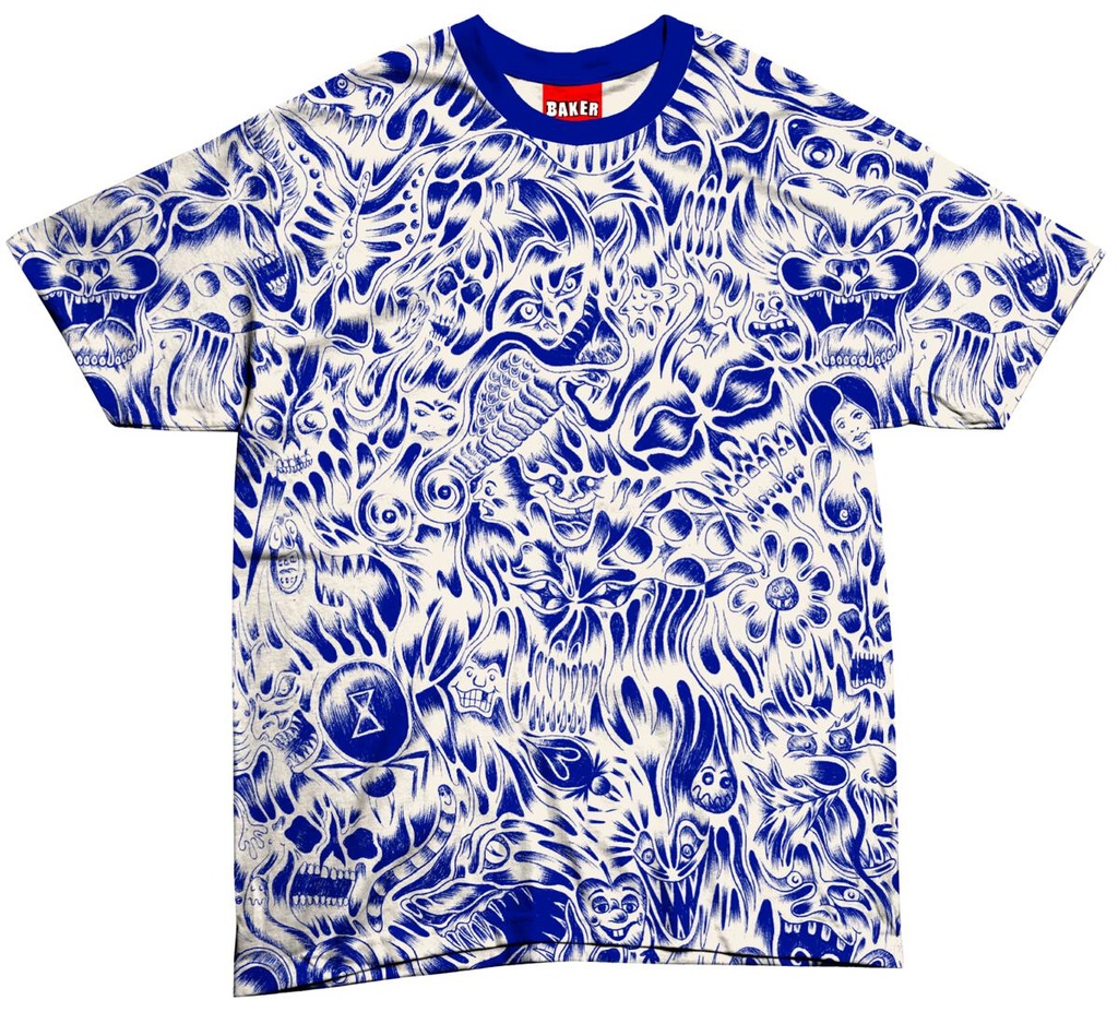 BAKER NIGHTMARE ALL OVER PRINT WASHED SS L
