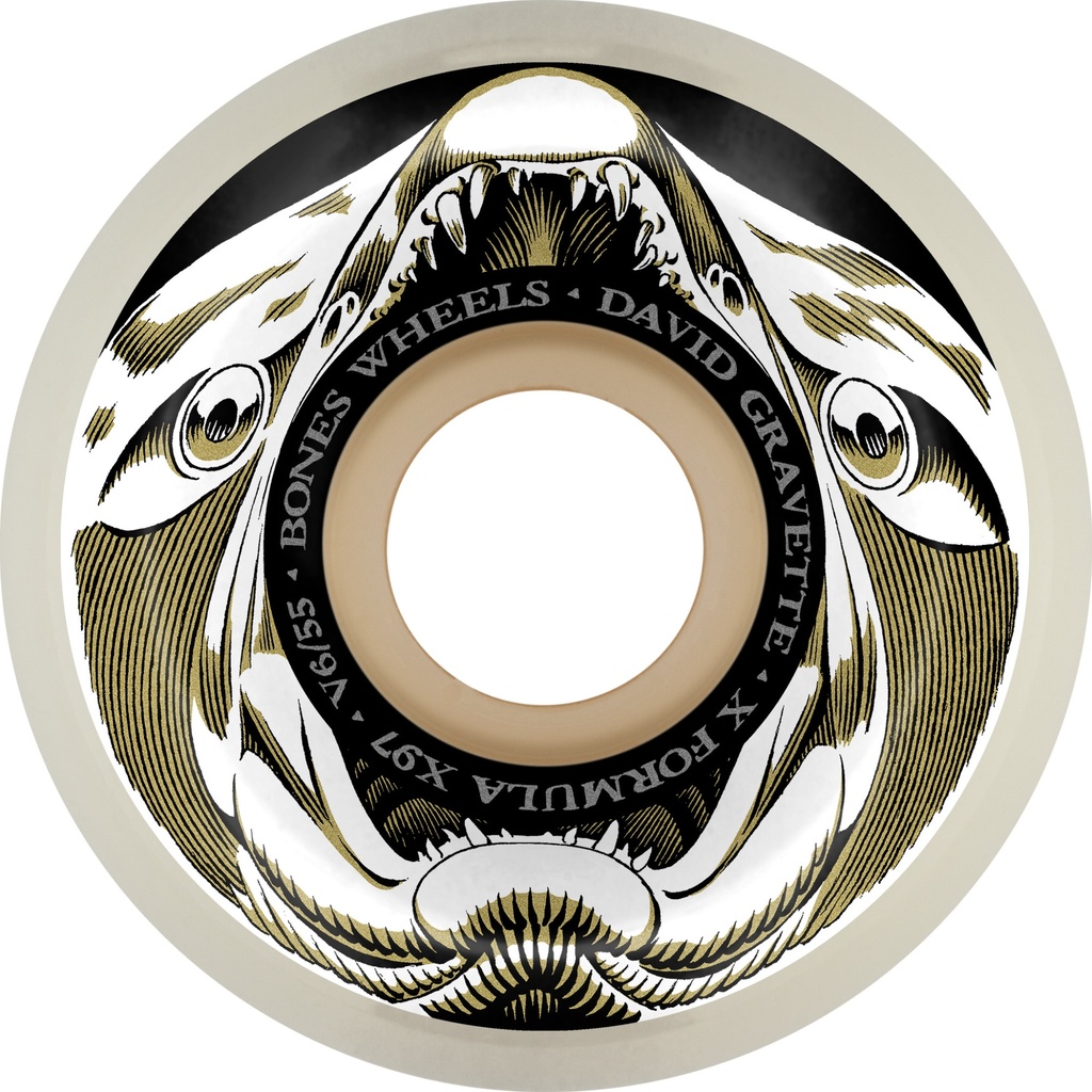 BONES X-FORMULA GRAVETTE SALMON-ILLA V6 WIDE-CUT 55MM 97A (Set of 4)