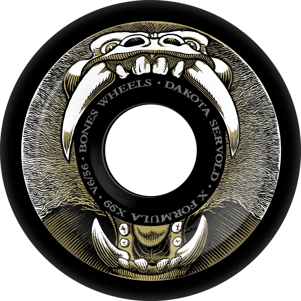 BONES X-FORMULA SERVOLD BABOONATIC BLACK V6 WIDE-CUT 56MM 99A (Set of 4)