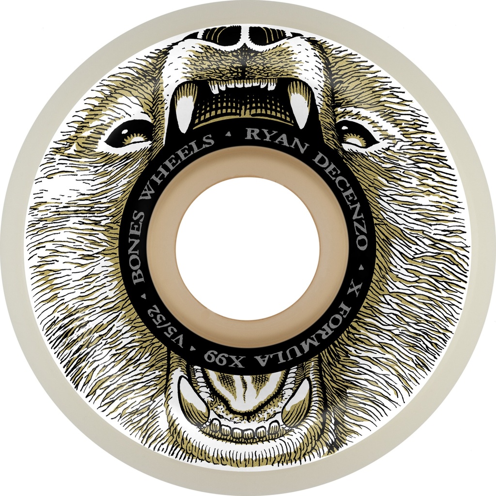 BONES X-FORMULA DECENZO BEAR GRILLS V5 SIDECUT 52MM 99A (Set of 4)