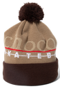 CHOCOLATE BAR LOGO POM POM BEANIE GREY/BROWN