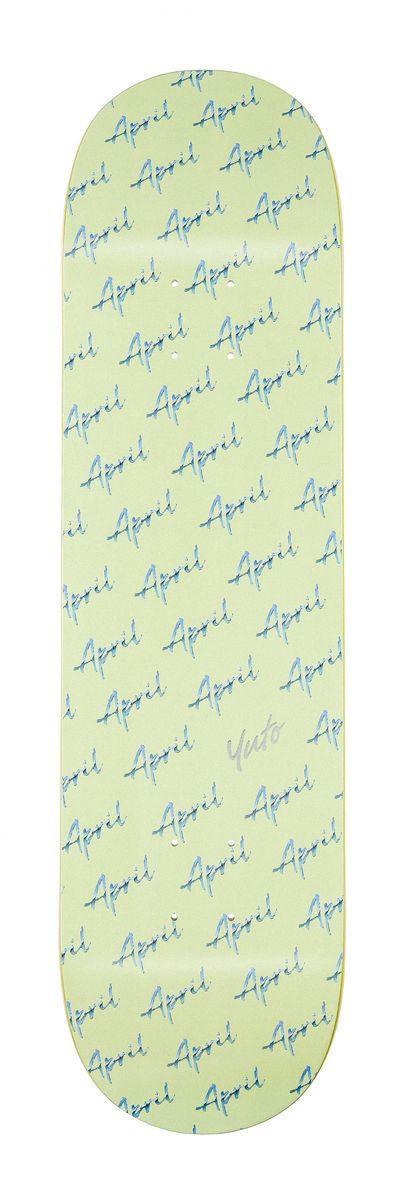 APRIL YUTO HORIGOME SCRIPT LOGO GREEN DECK 8.25 | AWH Sales