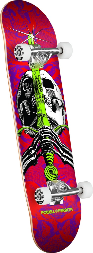 POWELL パウエル SKULL & SWORD 8.0” Powell Peralta Mini Skull and Sword Complete Skateboard Blue