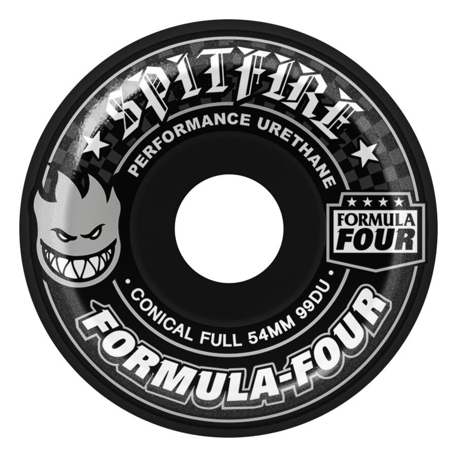 SPITFIRE FORMULA FOUR CONICAL FULL BLACK 54MM 99D (Set of 4)