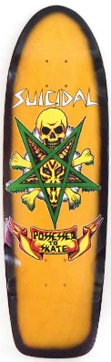 DOGTOWN X SUICIDAL SKATES POSSESSED TO SKATE 70'S RIDER SHAPED DECK 9.00 X 30.57