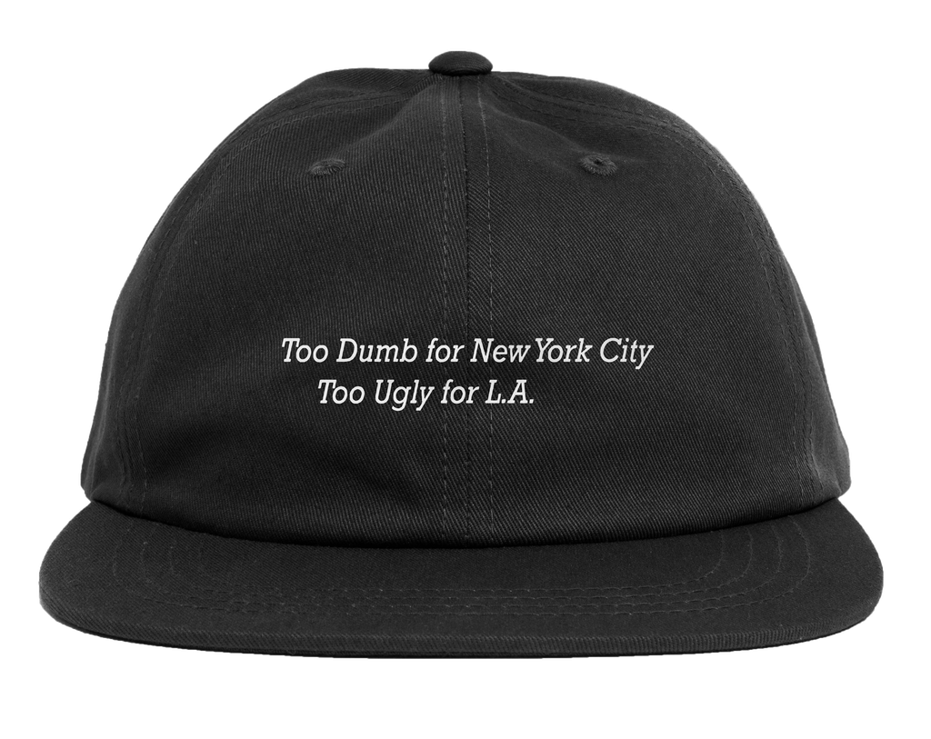 CHOCOLATE WAYLON JENNINGS TOO DUMB 6 PANEL HAT BLACK