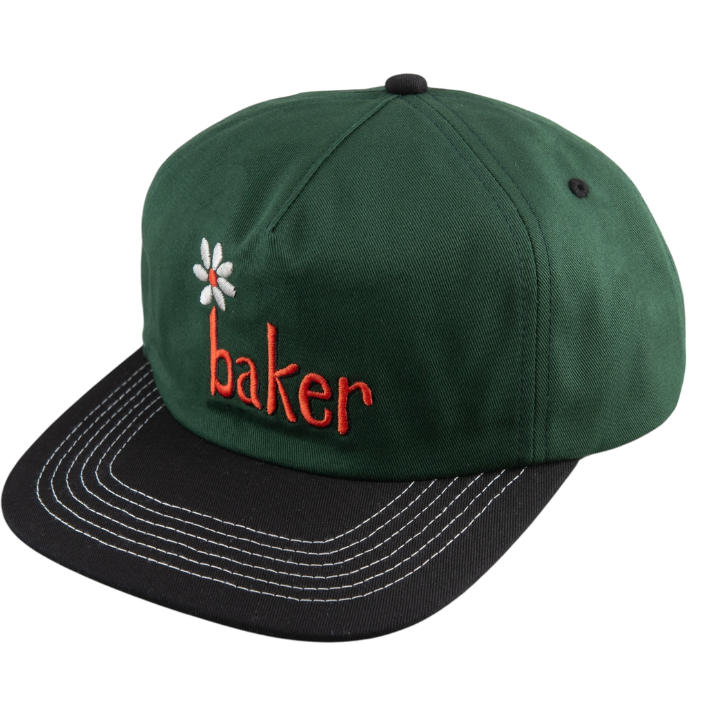 BAKER DAISY SNAPBACK HAT GREEN/BLACK