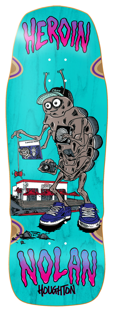 HEROIN NOLAN HOUGHTON BUG WHEEL WELLS SHAPED DECK 10.4