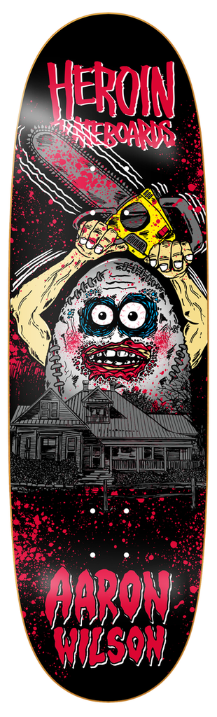 HEROIN AARON WILSON TEGGXAS EGG 2 WHEEL WELLS SHAPED DECK 8.88