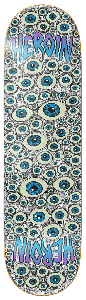 HEROIN TEAM HOLOGRAPHIC EYES SYMMETRICAL DECK 8.50