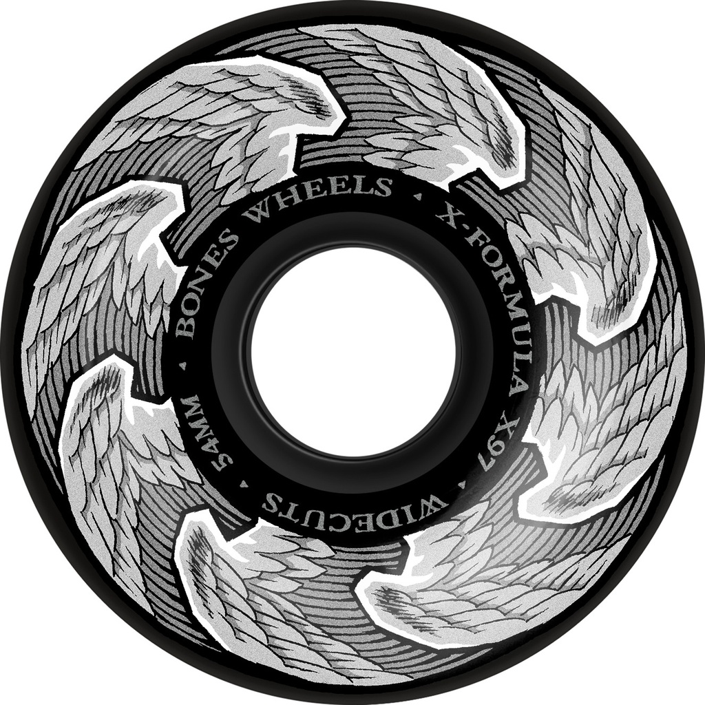 BONES X-FORMULA DEATH ANGELS V6 WIDECUT 54MM 97A BLACK (Set of 4)