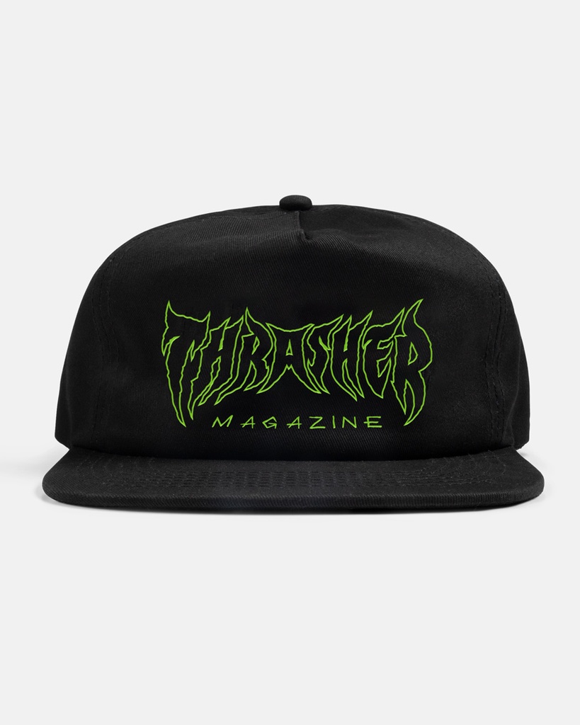 THRASHER METAL SNAPBACK HAT BLACK