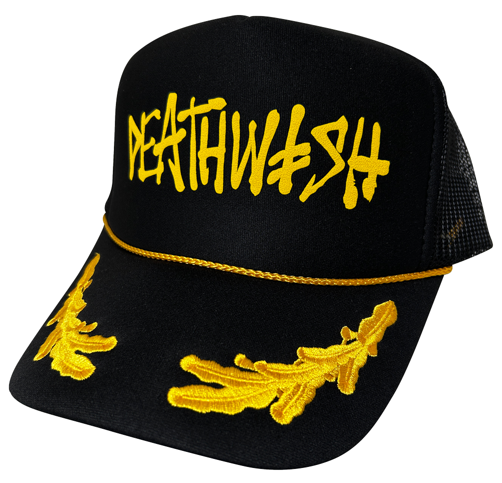 DEATHWISH CAPTAIN TRUCKER HAT BLACK