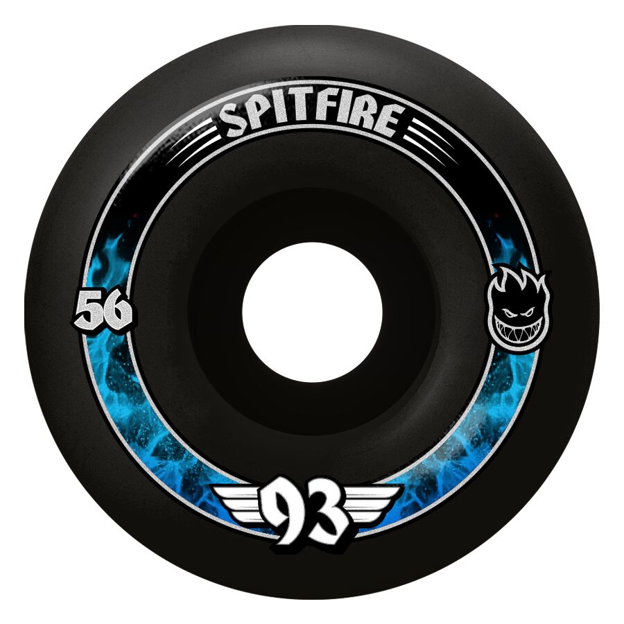SPITFIRE FORMULA FOUR RADIALS BLACK 56MM 93D (Set of 4)