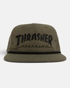 THRASHER ROPE SNAPBACK HAT OLIVE/BLACK