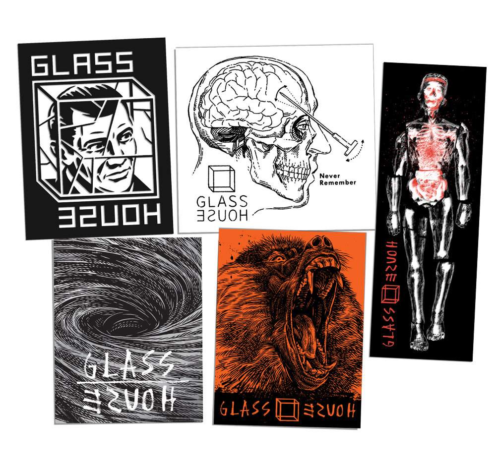 GLASS HOUSE ASSORTED PACK #1 STICKERS 10 PACK