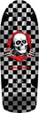 POWELL OG RIPPER CHECKER SHAPED DECK SILVER FOIL 10.0 X 30.0