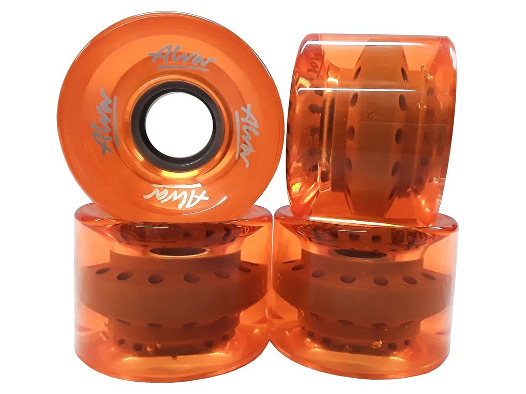 ALVA CRUISER CLEAR ORANGE 60MM 78A WHEELS (SET OF 4)