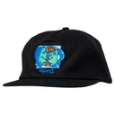 KROOKED MOON SMILEY SNAPBACK HAT BLACK