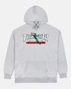 THRASHER RED CURB BY LSD WORLDPEACE ASH GREY HD/SWT M