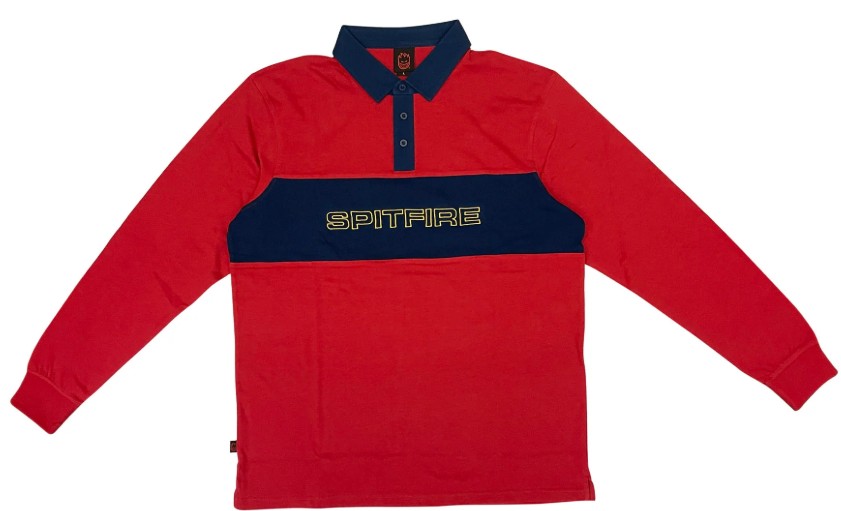 SPITFIRE GEARY RED/NAVY RUGBY SHIRT L