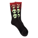ZERO 3 SKULL BLOOD SOCKS BLACK/GLOW