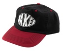 BAKER SPRAYED OVAL SNAPBACK HAT BLACK/RED
