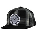 SPITFIRE SWIRL CLASSIC PATCH SNAPBBACK HAT BLACK/WHITE PLAID