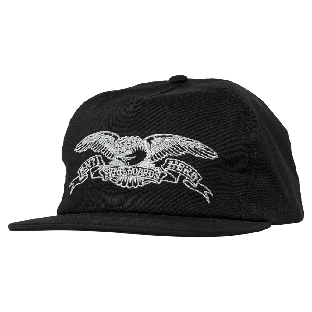 ANTI-HERO BASIC EAGLE SNAPBACK HAT BLACK/GREY