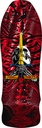 POWELL GEEGAH SKULL & SWORD RED FOIL SHAPED DECK  9.75 X 30.0