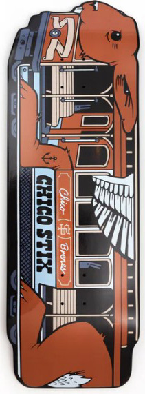 CHICO STIX JEREMY FISH CABLE CAR SHAPED DECK 10.00