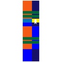 GRIZZLY 9" RUGBY STRIPES ORANGE PERFORATED SHEET