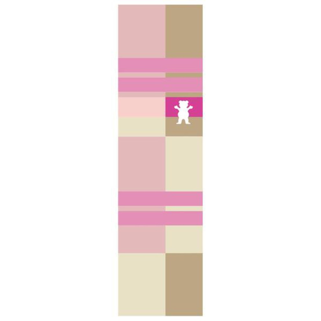 GRIZZLY 9" RUGBY STRIPES PINK PERFORATED SHEET