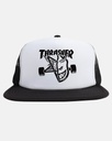 THRASHER X SPITFIRE THRASH & BURN TRUCKER HAT BLACK/WHITE/BLACK