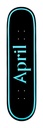 APRIL TEAM OG LOGO BLUE/BLACK MINI DECK 7.25