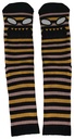 TOY MACHINE MONSTER FACE MINI STRIPES SOCKS BLACK