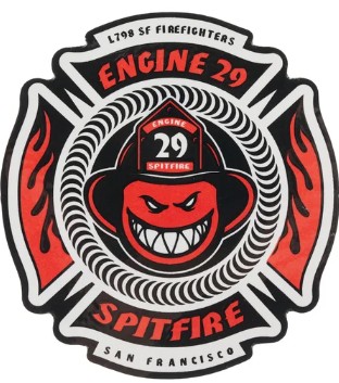 SPITFIRE ENGINE 29 MALTESE CROSS STICKER 3.75"