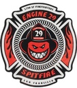 SPITFIRE ENGINE 29 MALTESE CROSS STICKER 3.75"