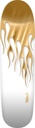 POWELL NITRO HOT ROD FLAMES WHITE/GOLD FOIL SHAPED DECK  9.375 X 33.875