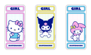GIRL HELLO KITTY RAINBOW STICKER 3 PACK