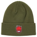 SPITFIRE BIGHEAD CUFF BEANIE OLIVE/RED