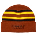KROOKED KR EYES CUFF BEANIE DARK RED