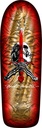 POWELL OG RODRIGUEZ SKULL & SWORD GOLD FOIL SHAPED DECK 10.0 X 30.0
