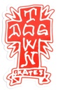 DOGTOWN GONZ CROSS RED 3" STICKER