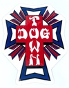 DOGTOWN CROSS LOGO USA 11" STICKER