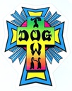 DOGTOWN CROSS LOGO NEON 2" STICKER