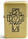 DOGTOWN ESE CROSS FLIP TOP METAL LIGHTER GOLD/BLACK