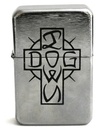 DOGTOWN ESE CROSS FLIP TOP METAL LIGHTER WHITE/BLACK