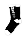 BAKER WHITE LETTERS SOCKS BLACK